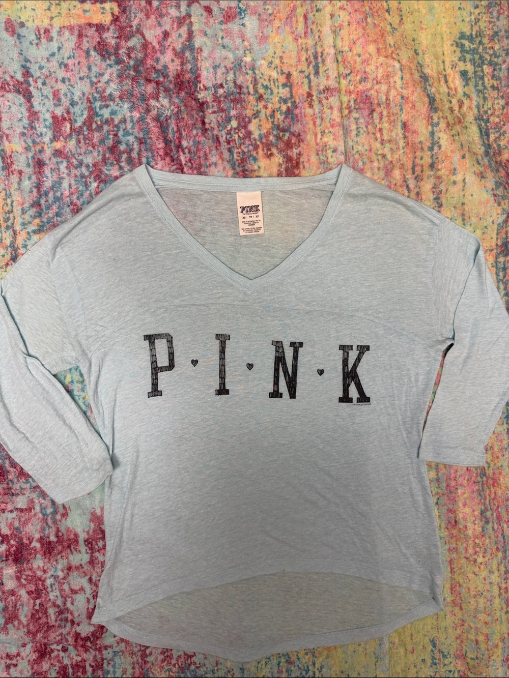 PINK Victoria's Secret Light Blue Women's Shirt
